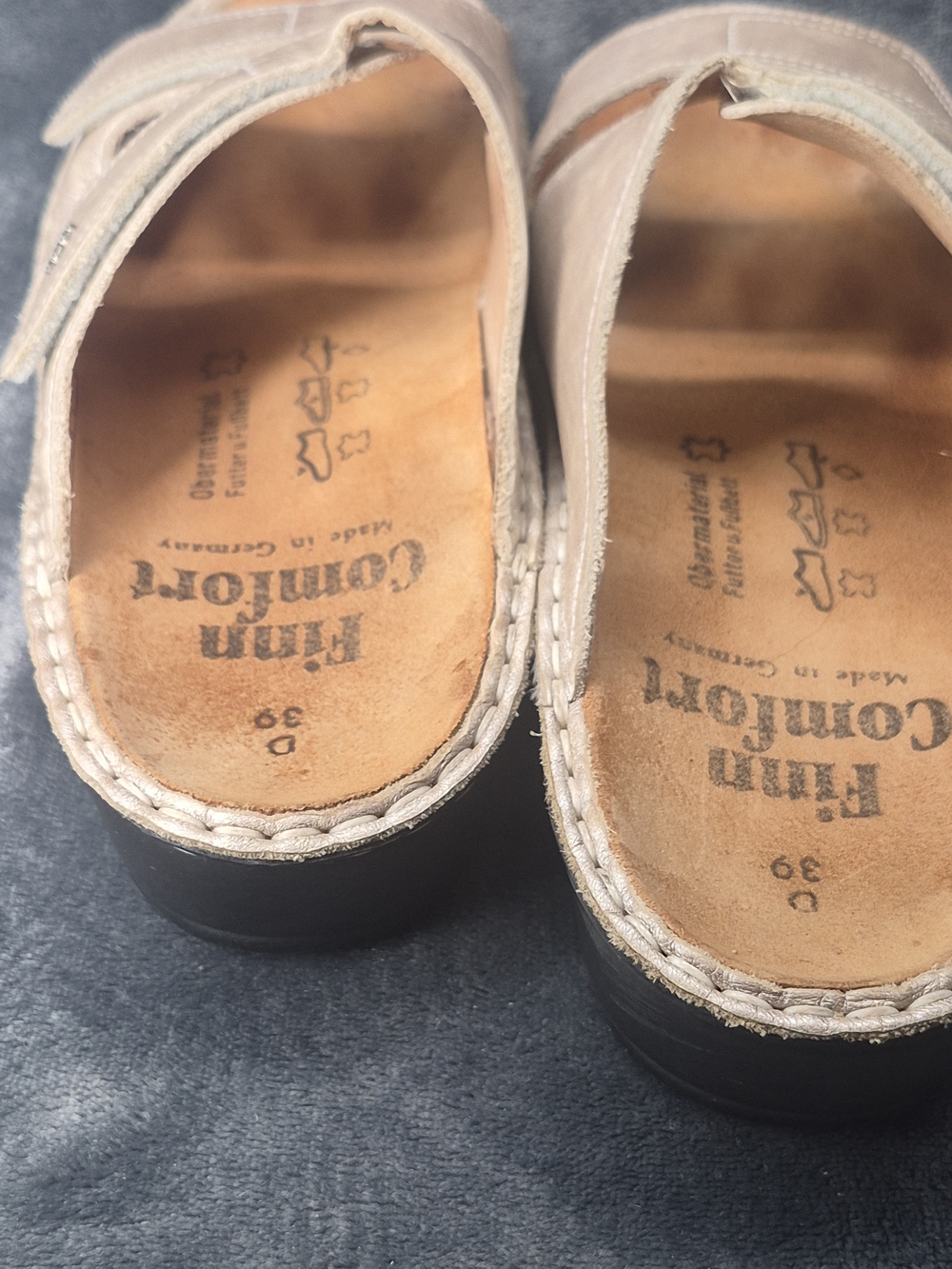 Finn Comfort Sansibar Pearl Leather Adjustable Strap Sandals Ws EU 39 D 8-8.5D - Picture 6 of 10